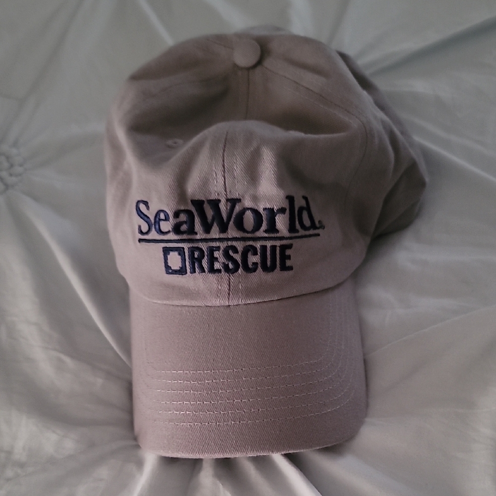 SeaWorld Rescue Embroidered Baseball Cap - Taupe